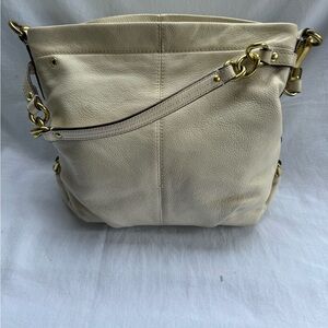 Coach Brooke Ivory Hobo Shoulder and Top Handle Purse Bag F17165 - Authentic